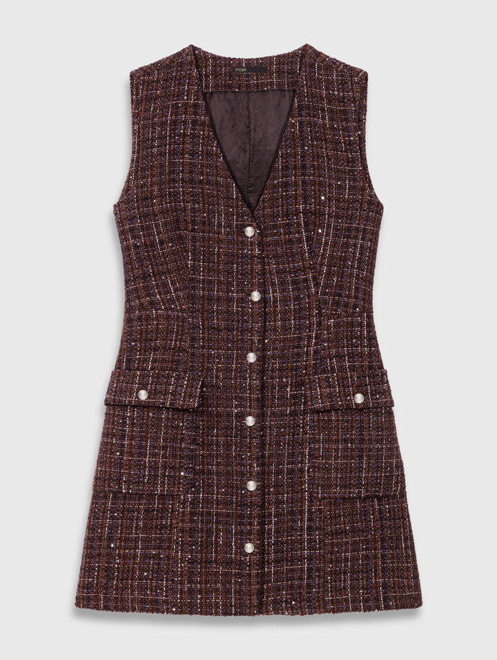 Abito corto in tweed