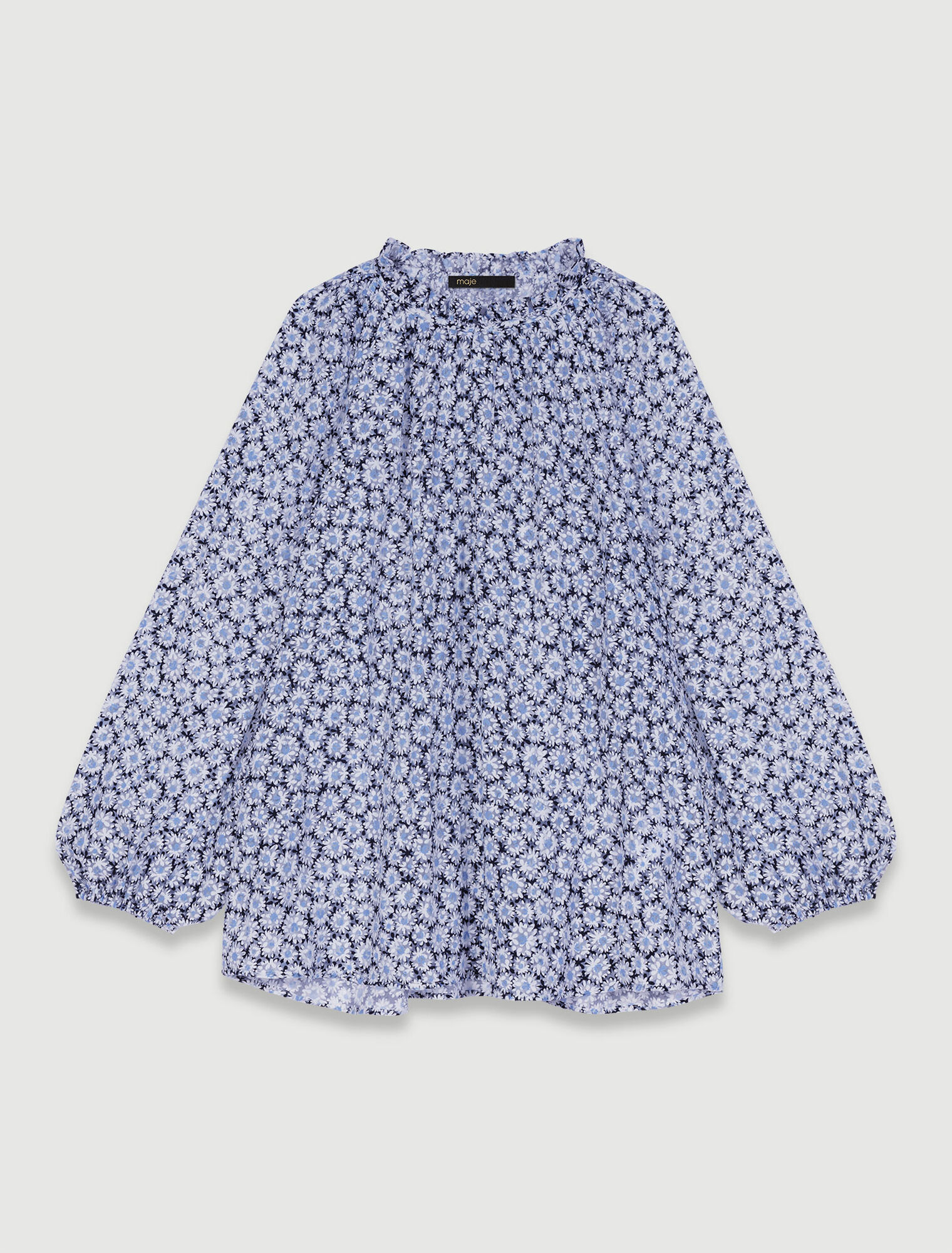 Blusa con stampa a fiori