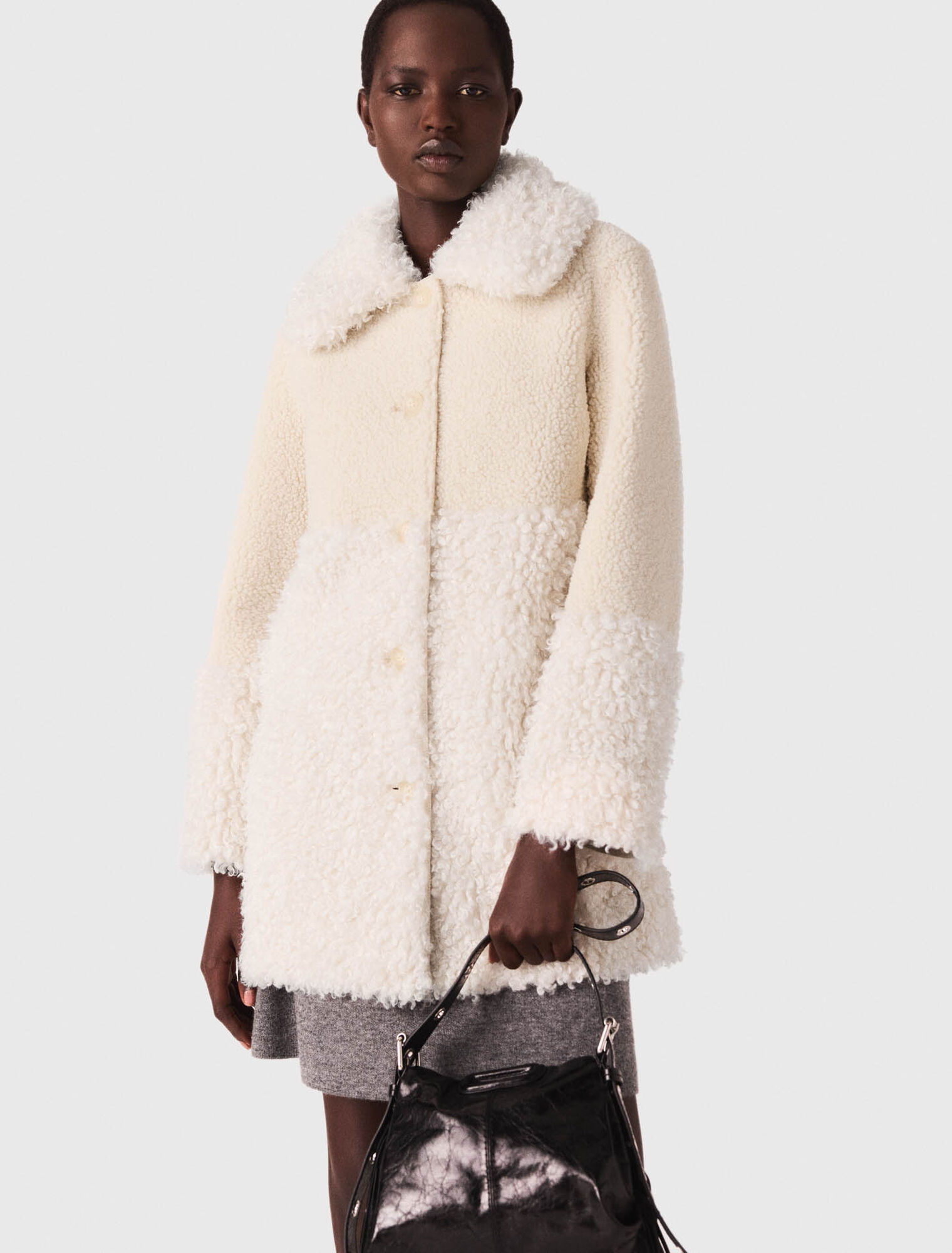 Cappotto lungo in ecopelliccia