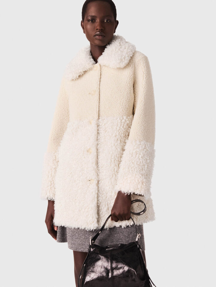 Cappotto lungo in ecopelliccia