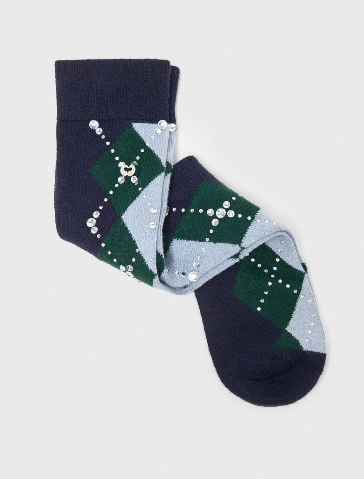 Calze lunghe argyle in lana
