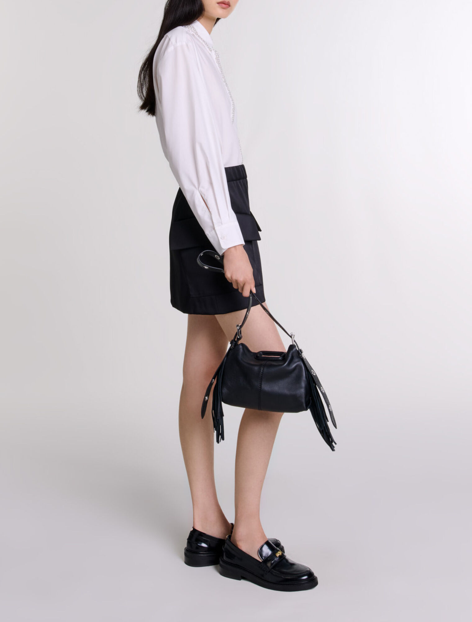 Gonna corta satinata