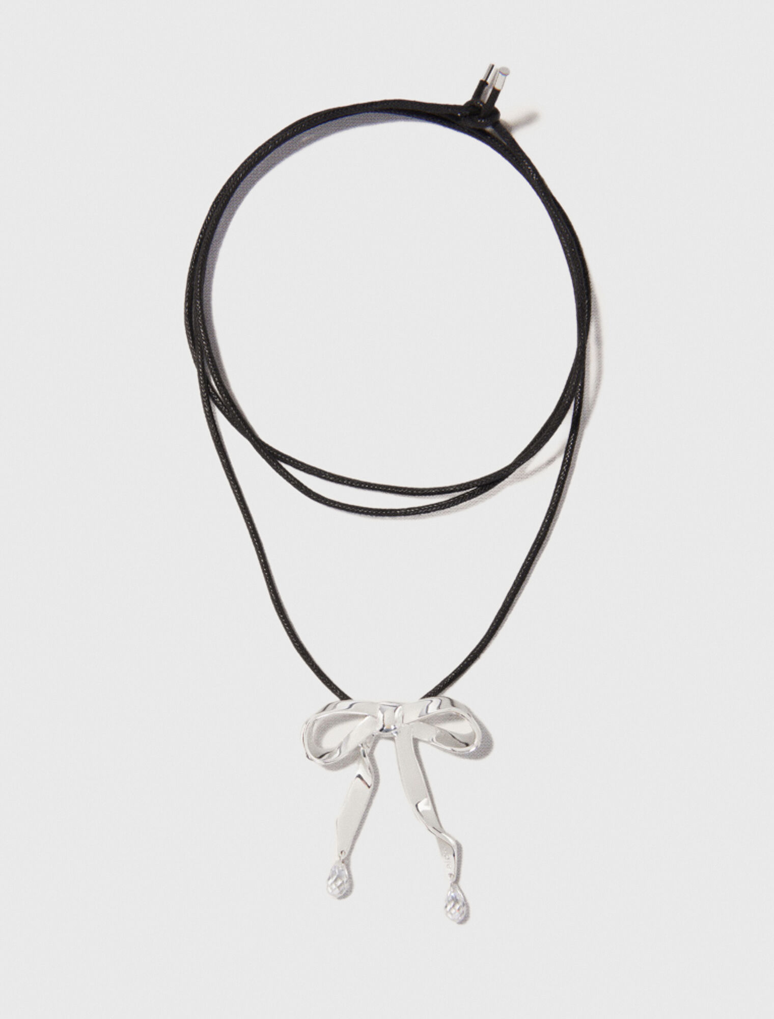Collana fiocco argentato da legare