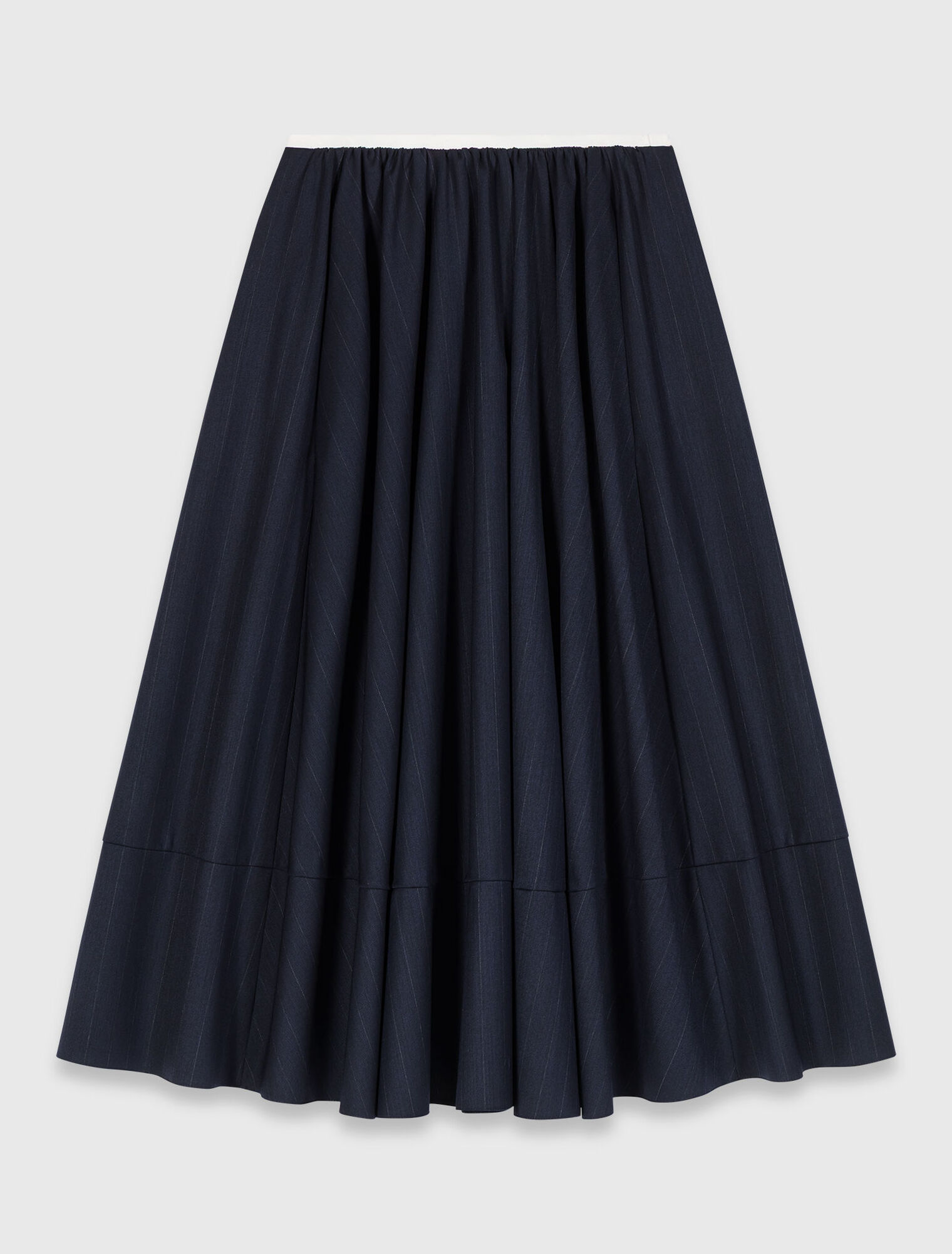 Gonna tailleur midi a righe