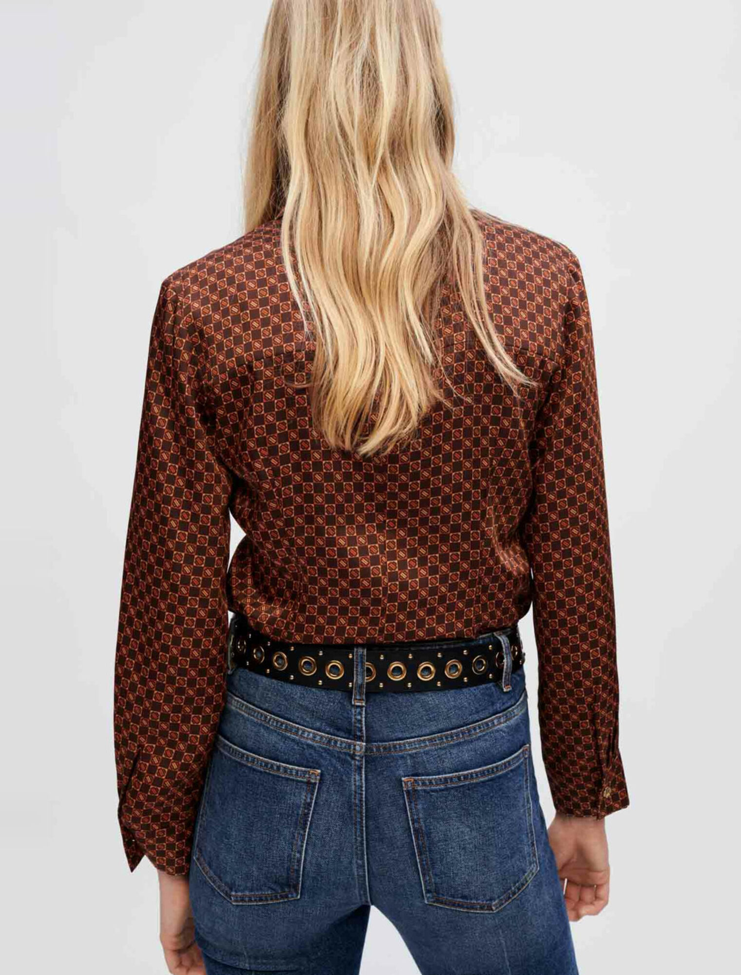 Camicia in raso stampato Mini Clover