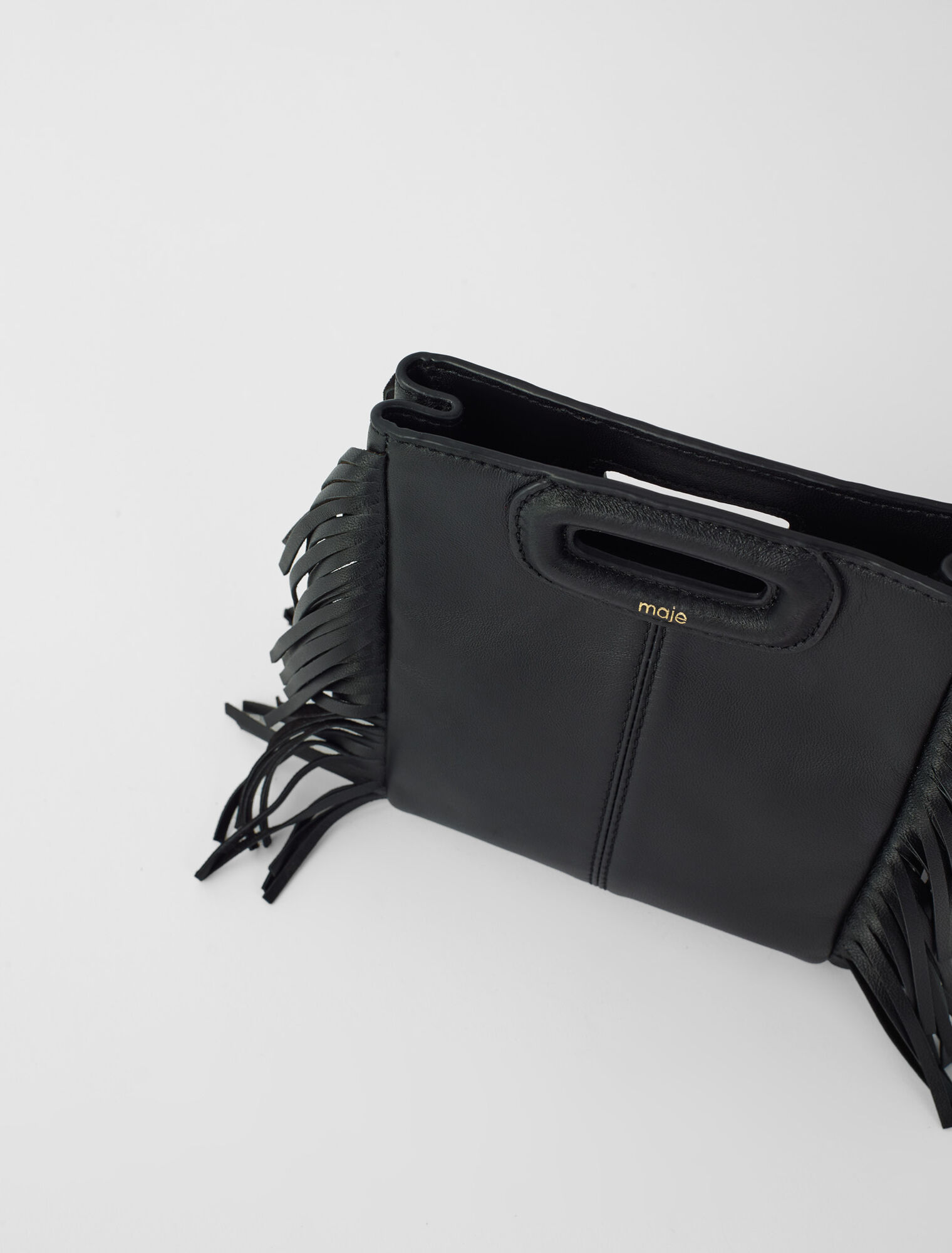Borsa M in pelle con borchie