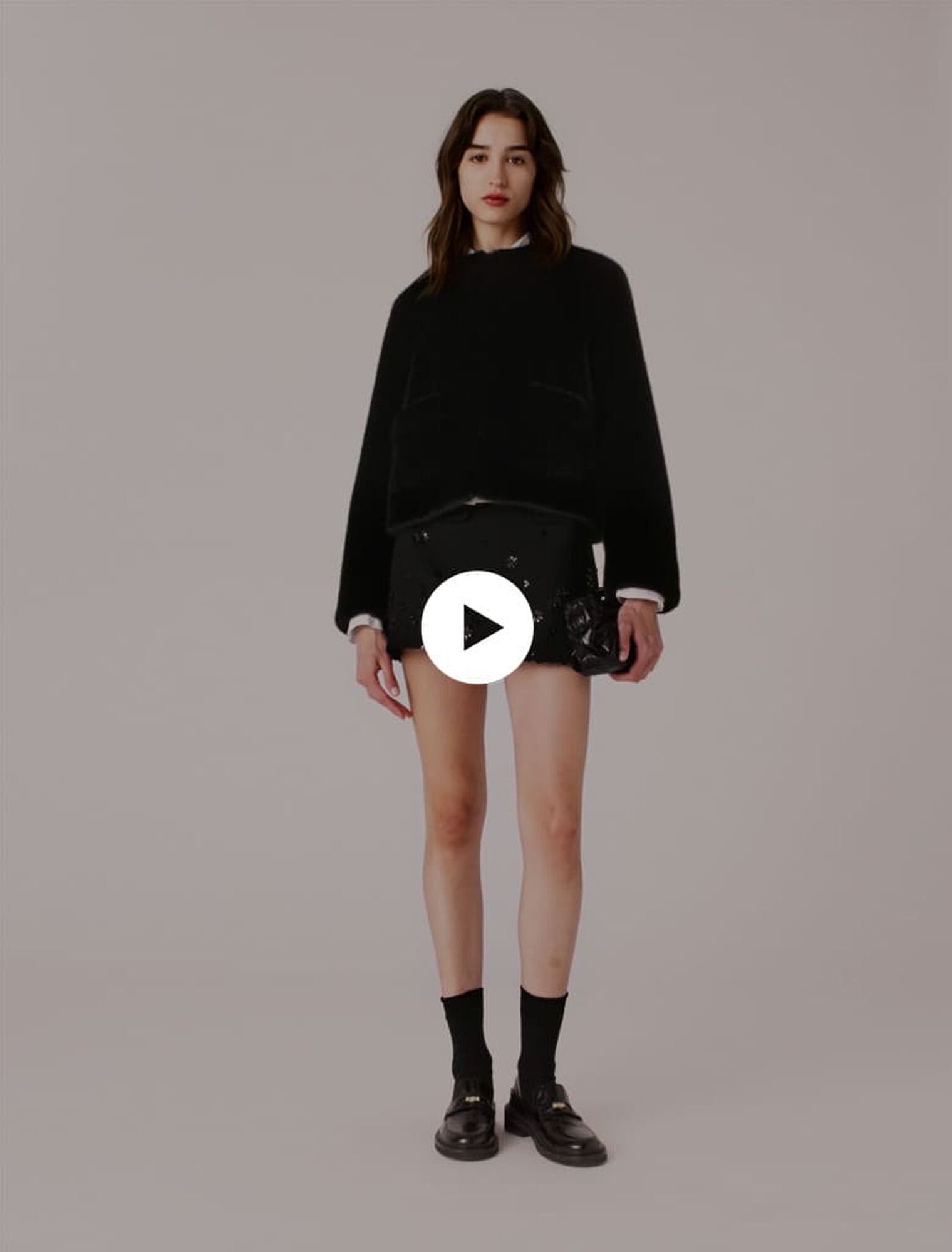 Cappotto corto in ecopelliccia