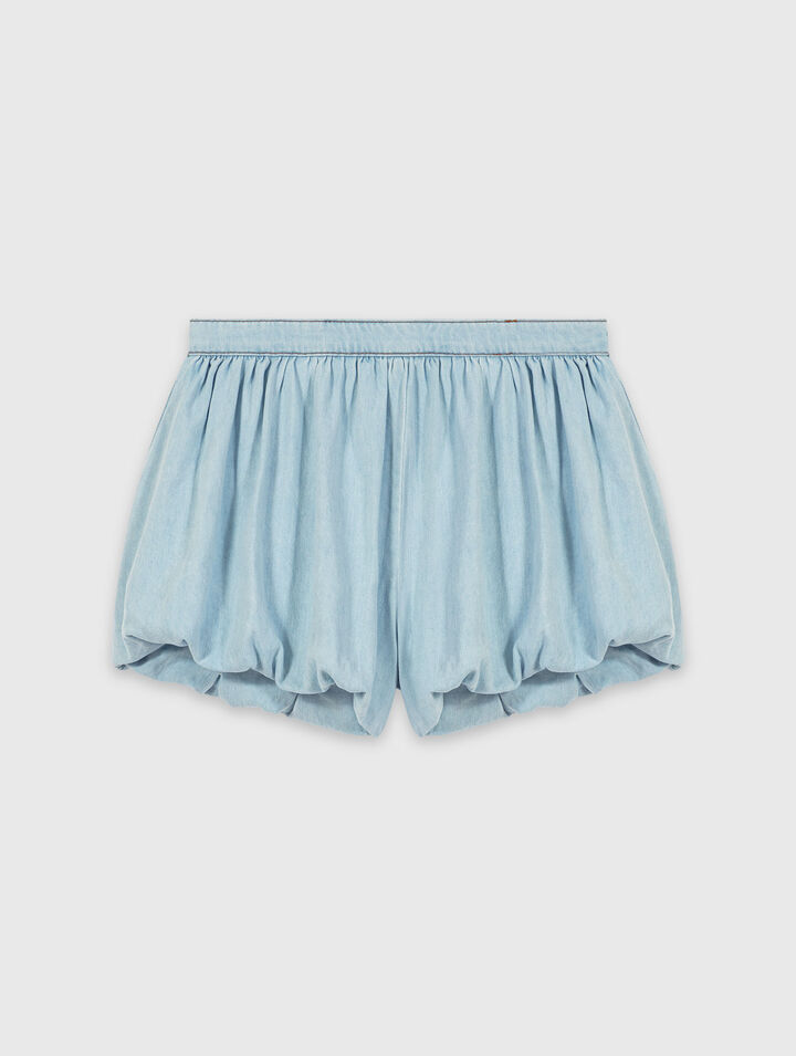 Shorts chambray gonna a palloncino