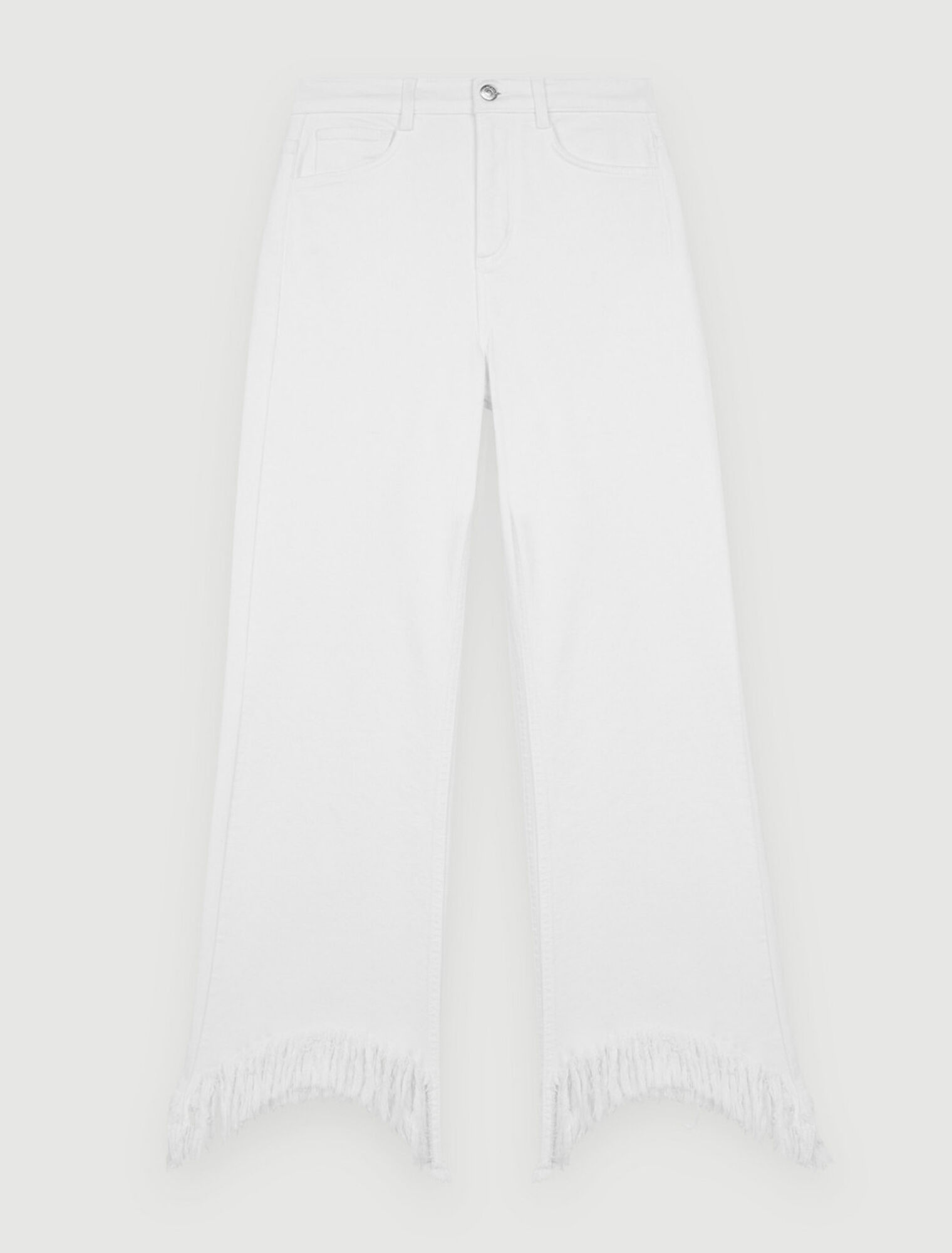 Jeans dritti con frange