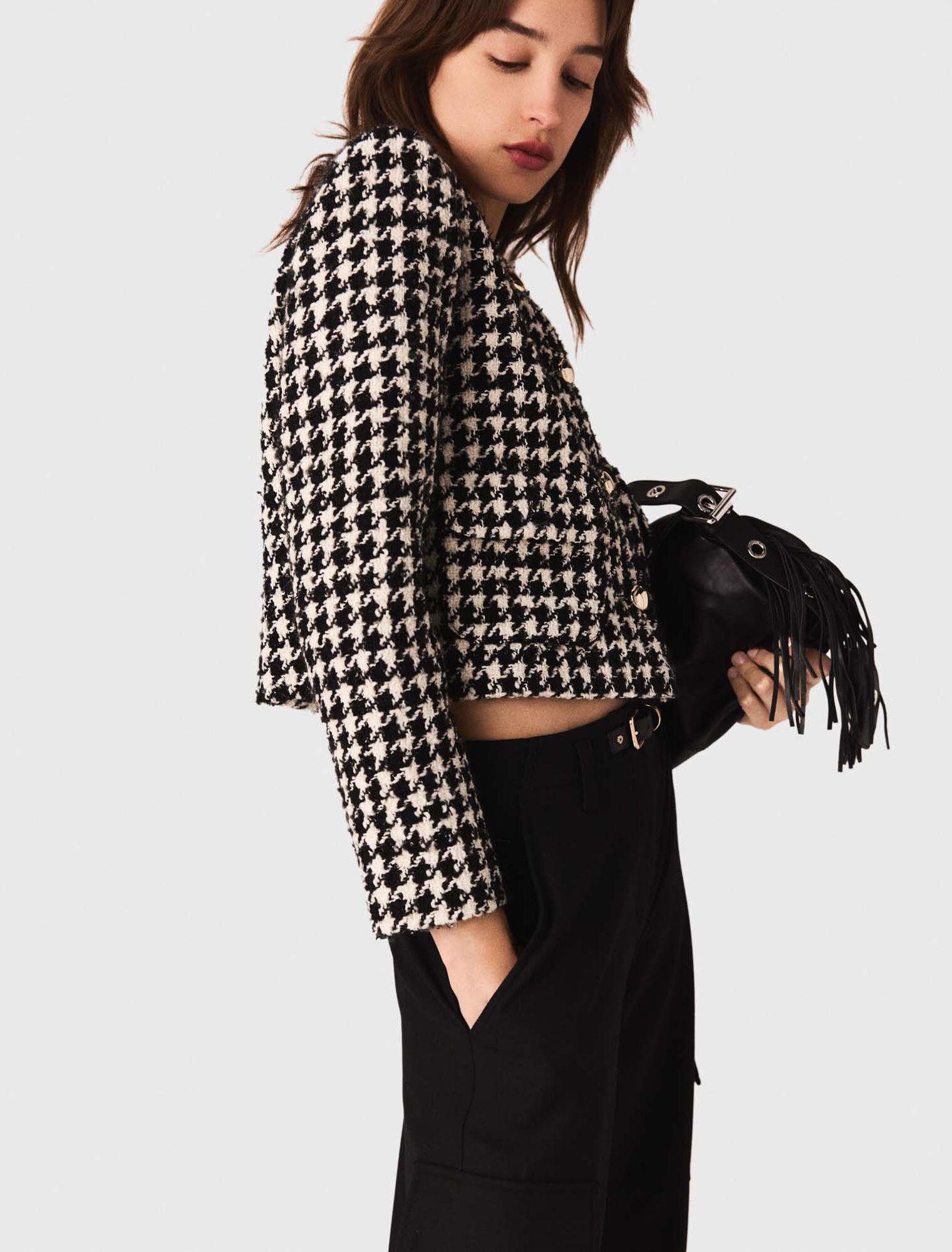 Giacca corta in tweed