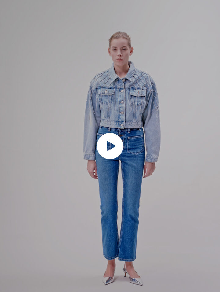 Giacca di jeans glitterata
