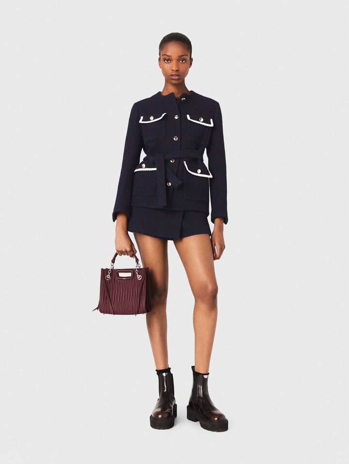 Giacca con 4 tasche in tweed