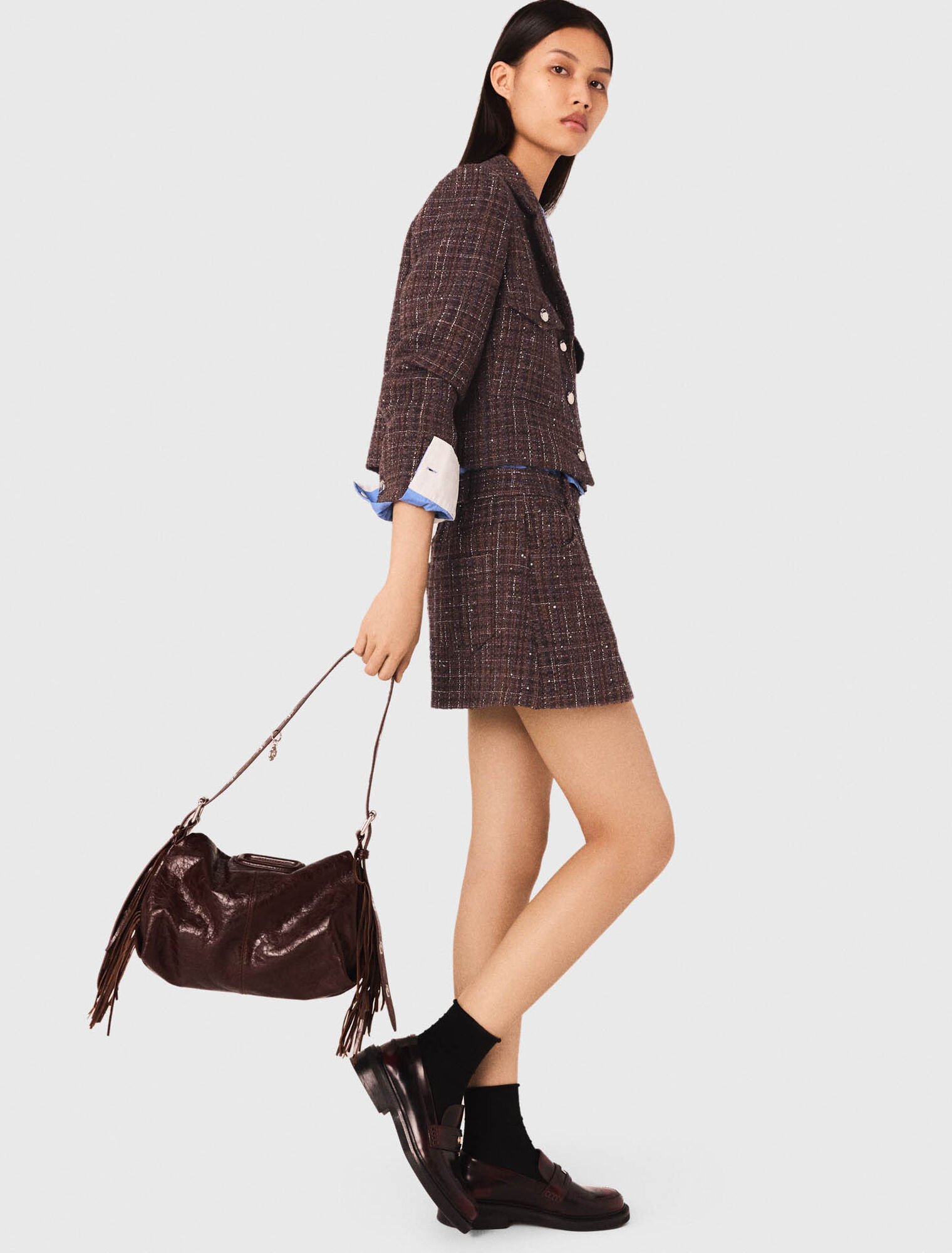 Giacca corta in tweed