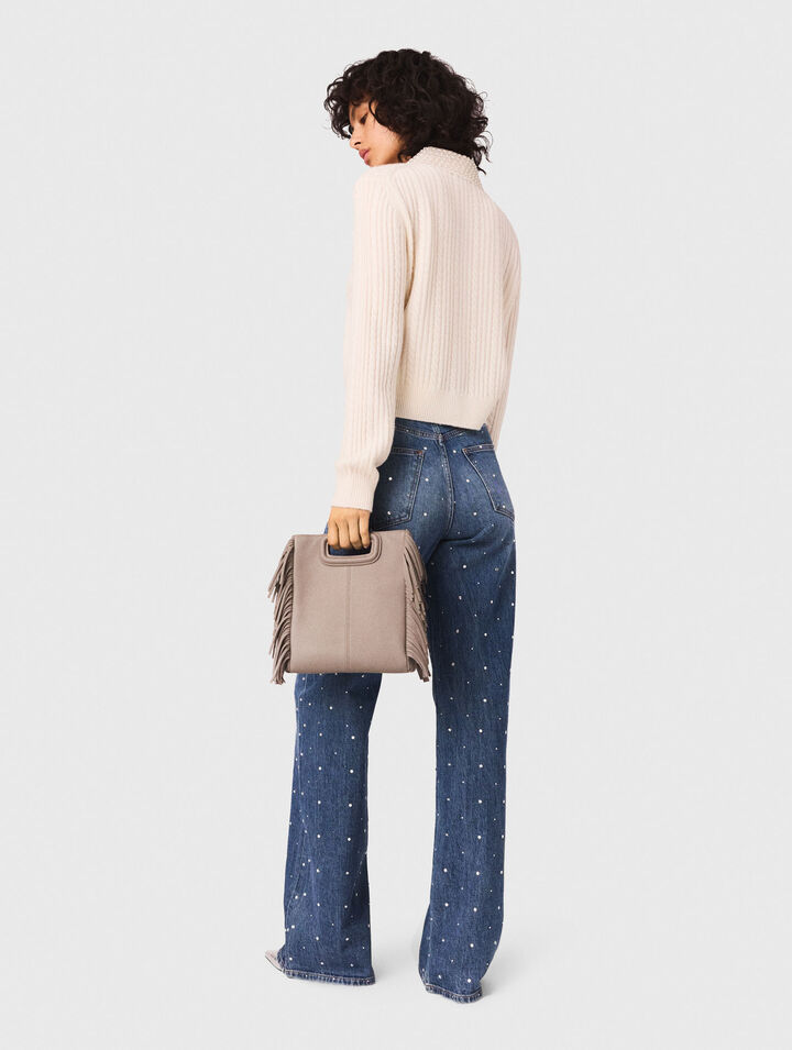 Cardigan con colletto rimovibile