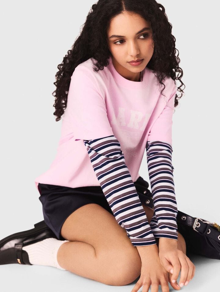 T-shirt con stampa marinara