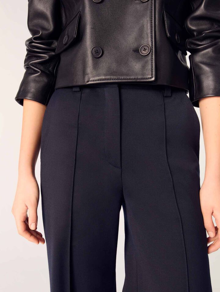 Pantaloni da tailleur con piega
