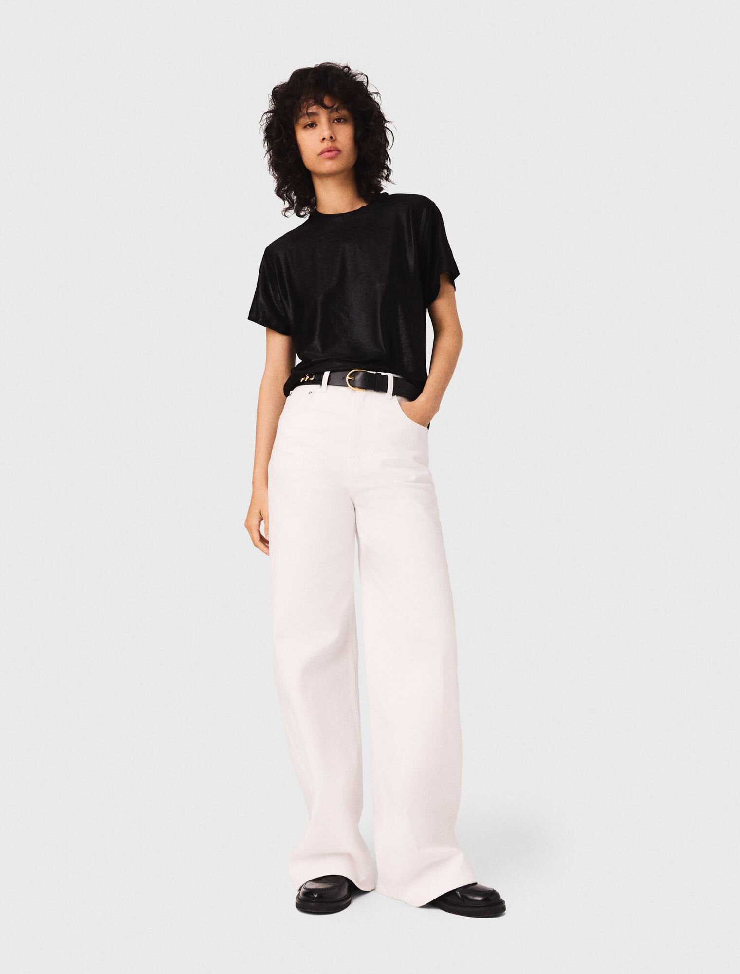 T-shirt in lamé