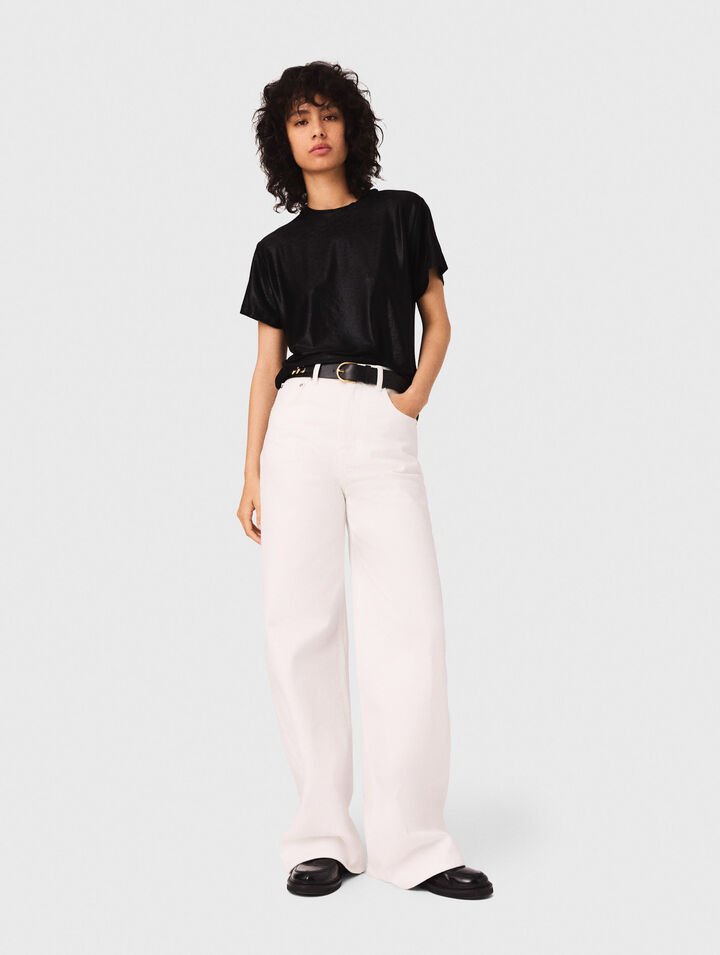 T-shirt in lamé