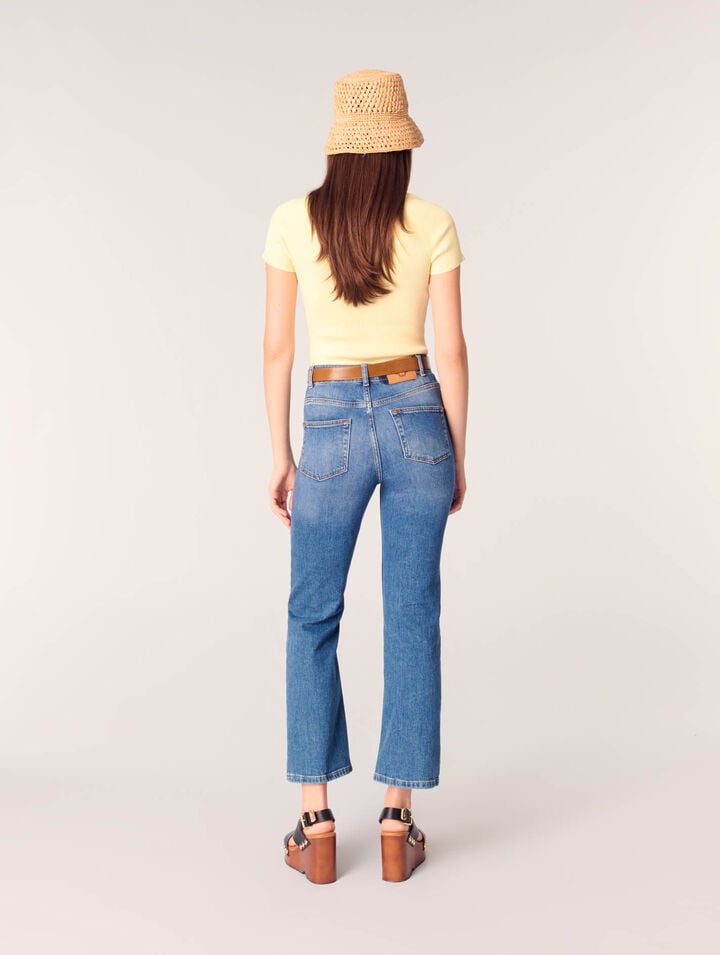 Top in maglia a coste
