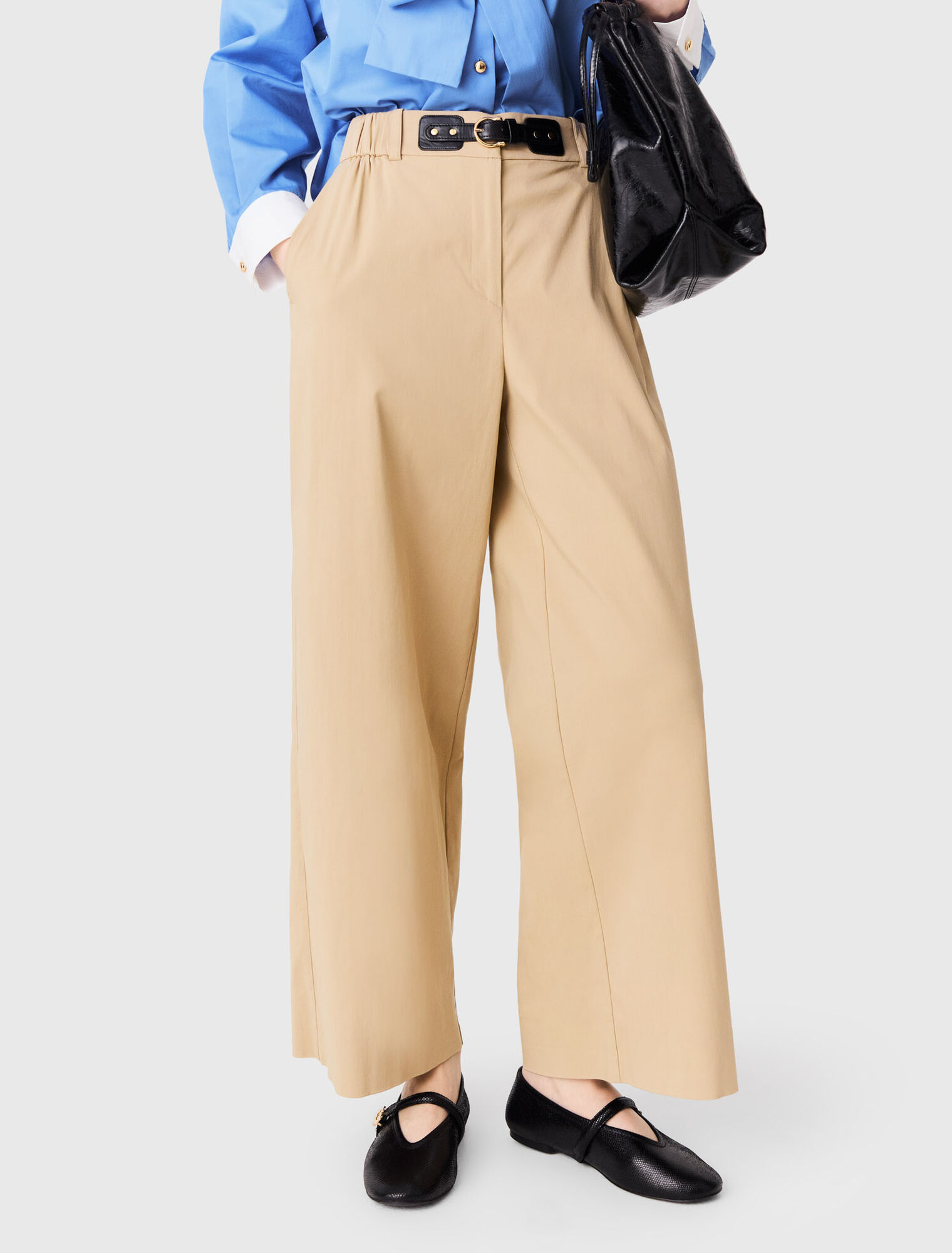 Pantaloni larghi in cotone
