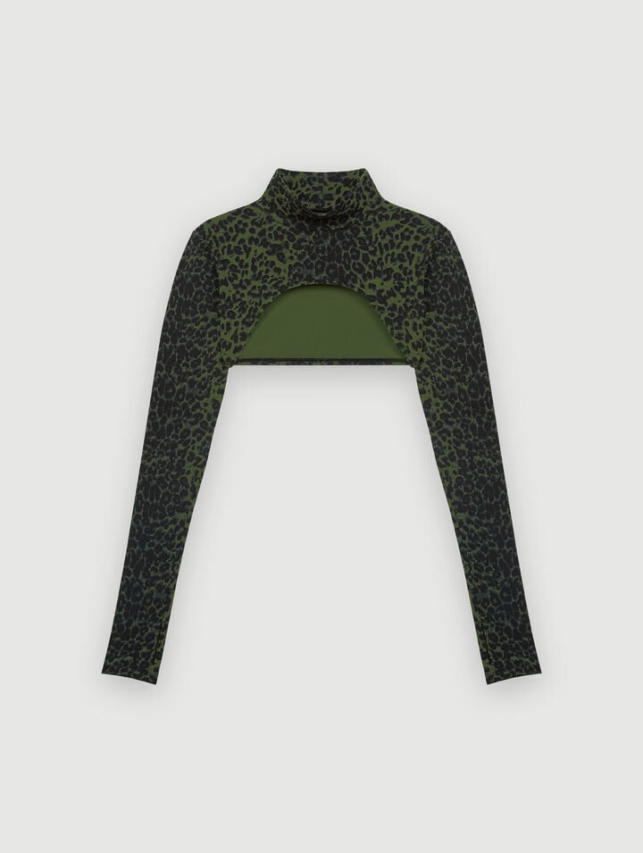 Mini crop top stampato