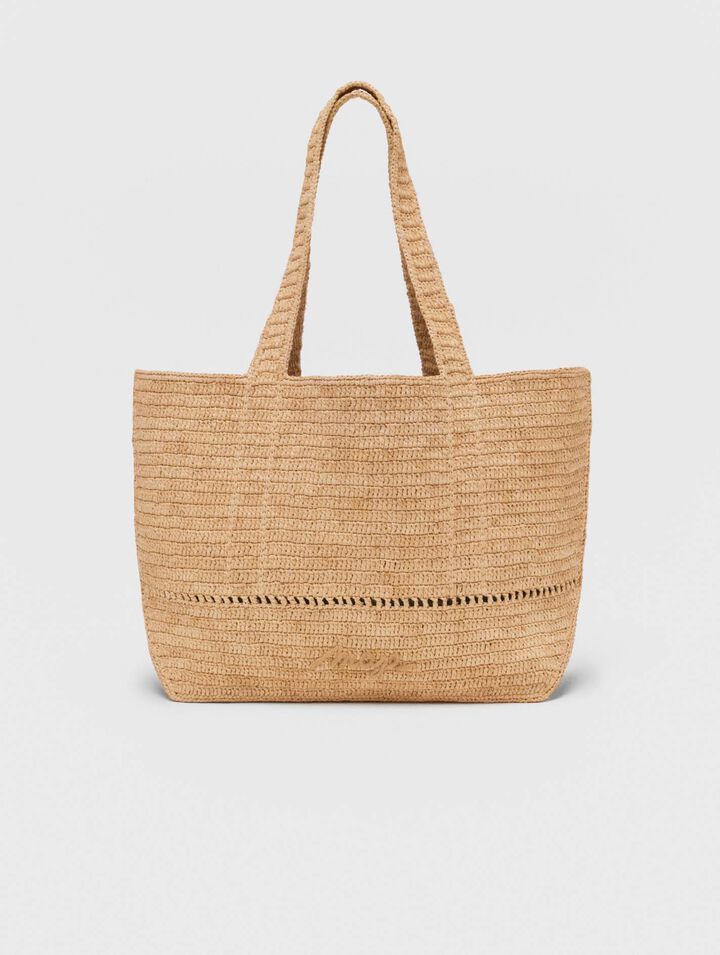 Shopping bag in rafia crochet