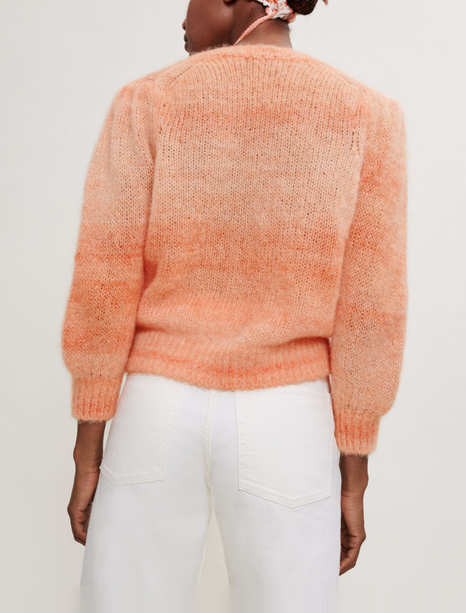 Cardigan in mohair stampato