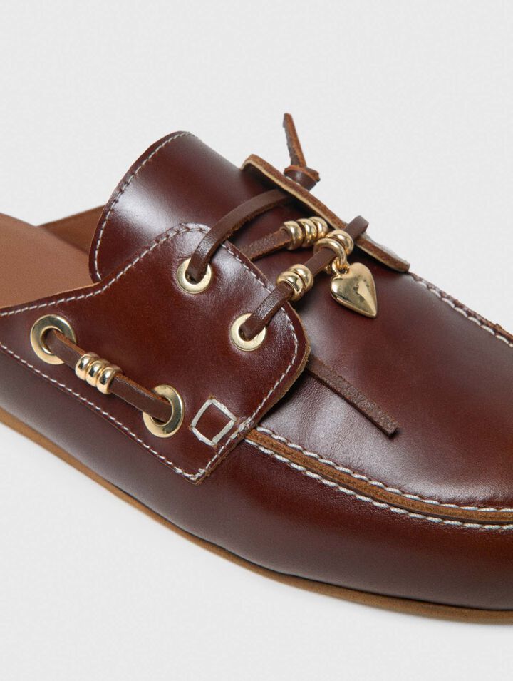 Mule da barca in pelle