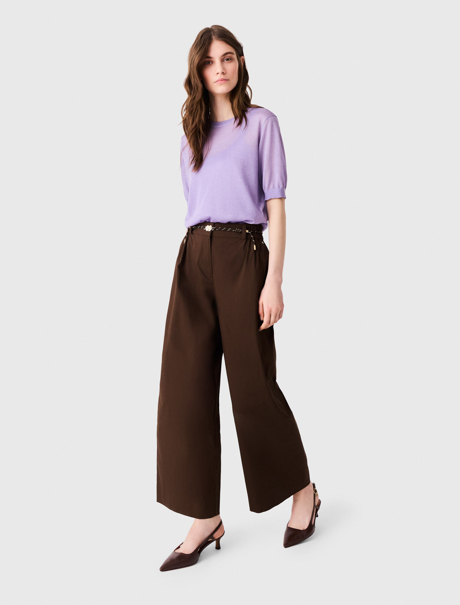 Pantaloni larghi in cotone