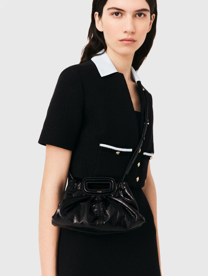 Milpli mini Clutch in pelle craquel&eacute;
