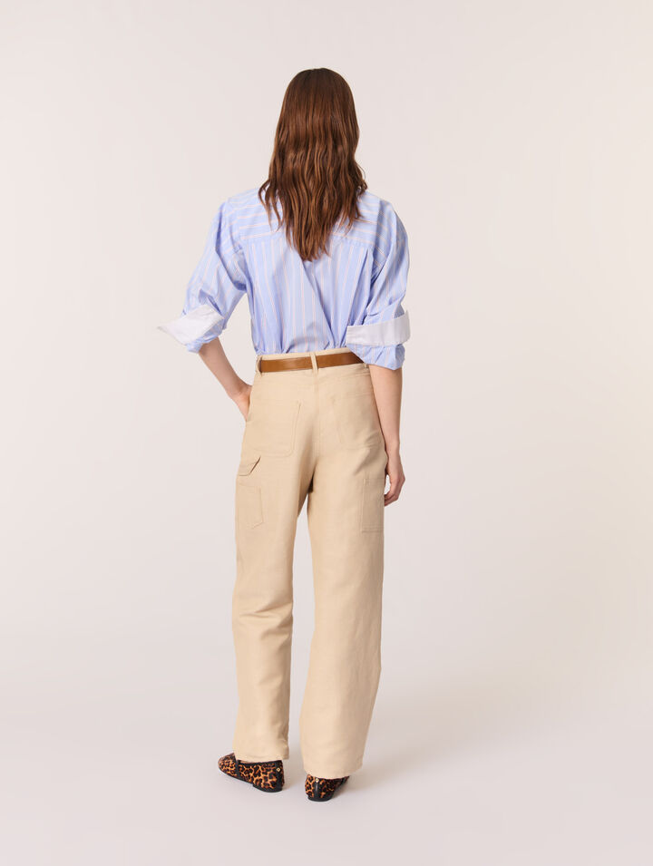 Pantaloni da tailleur lino e cotone