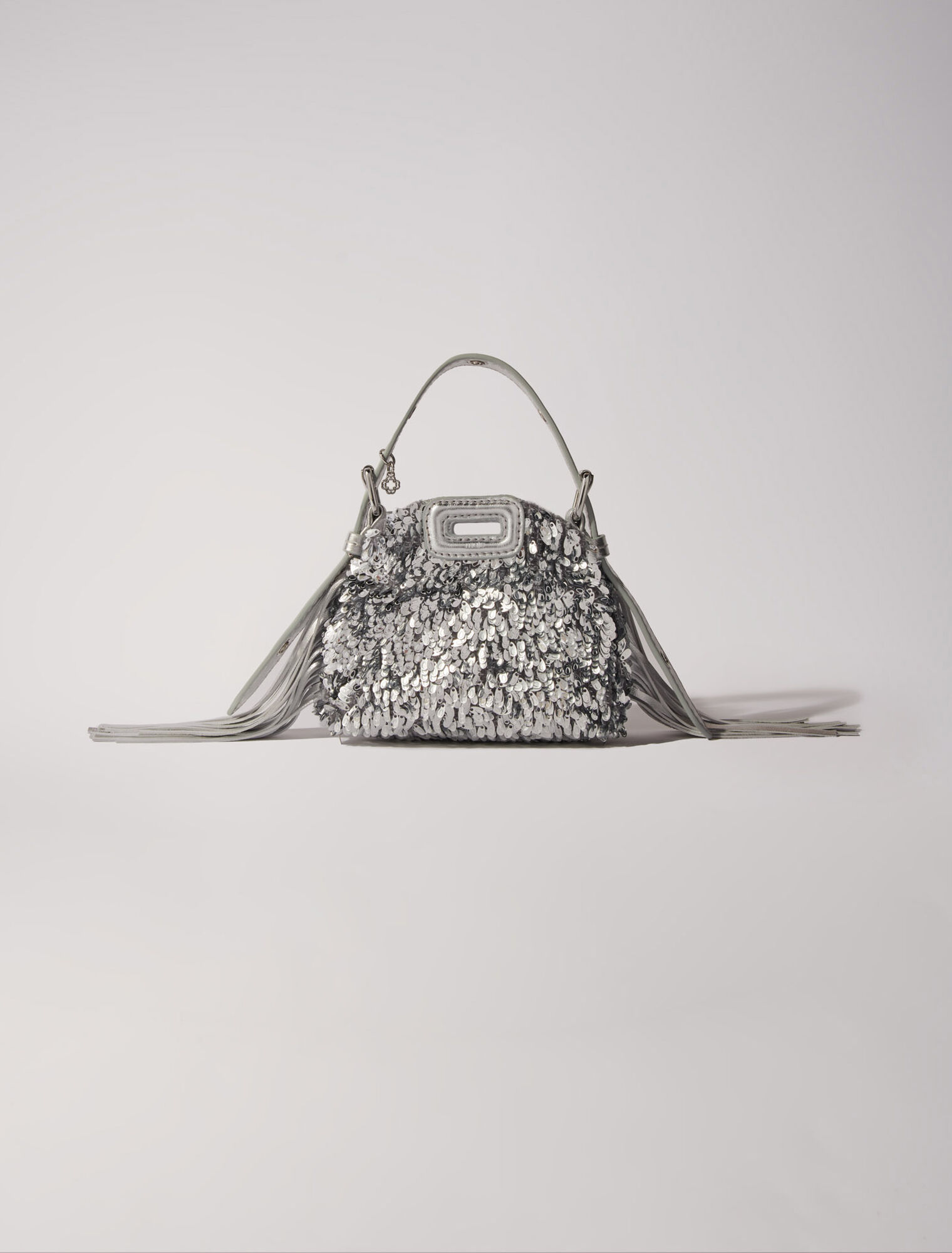 Borsa Miss M Nano lustrini argento