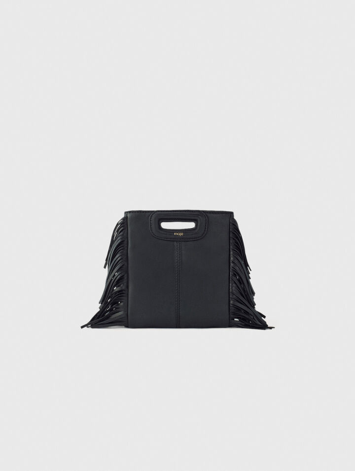 Borsa M in pelle con borchie