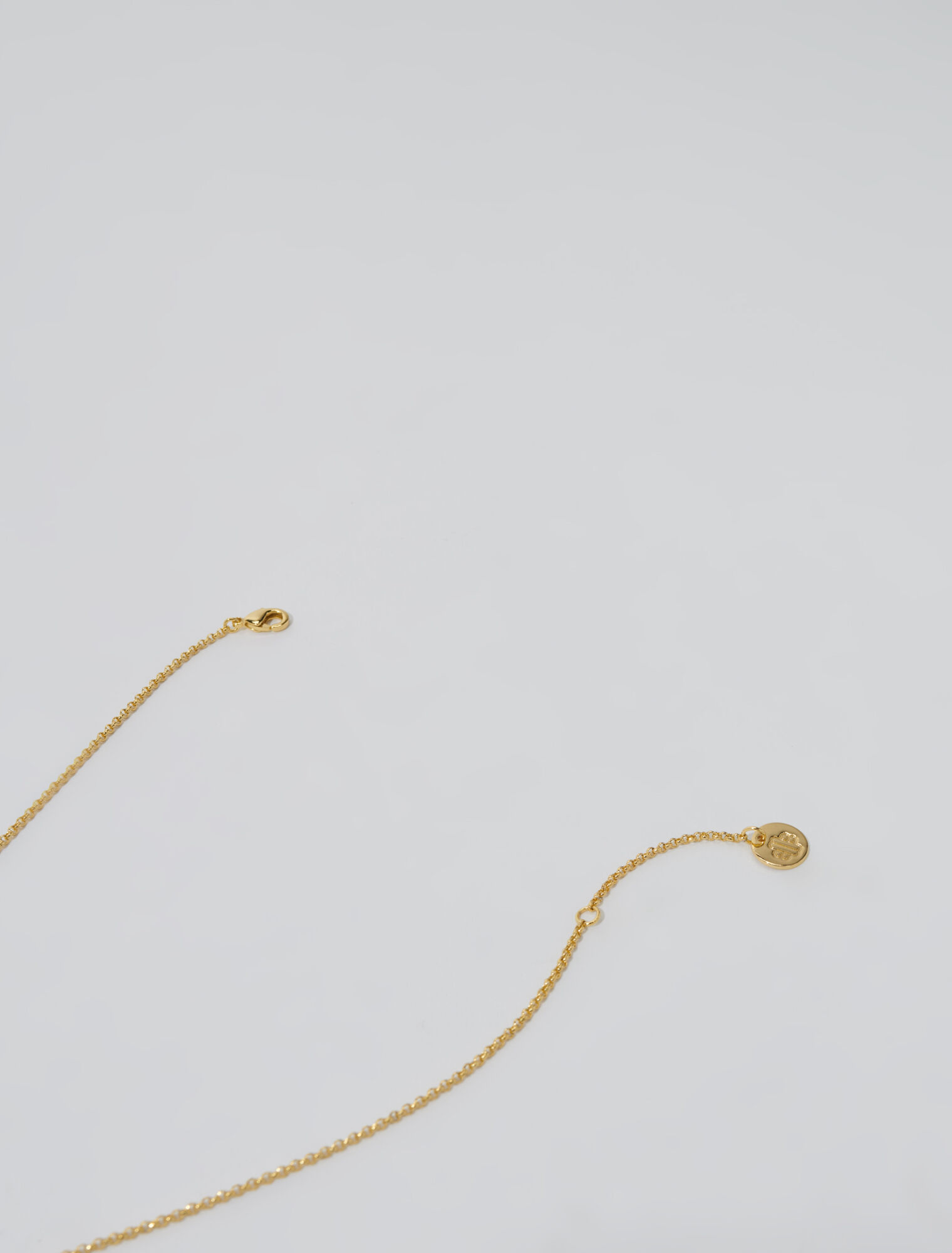 Collana dorata con strass