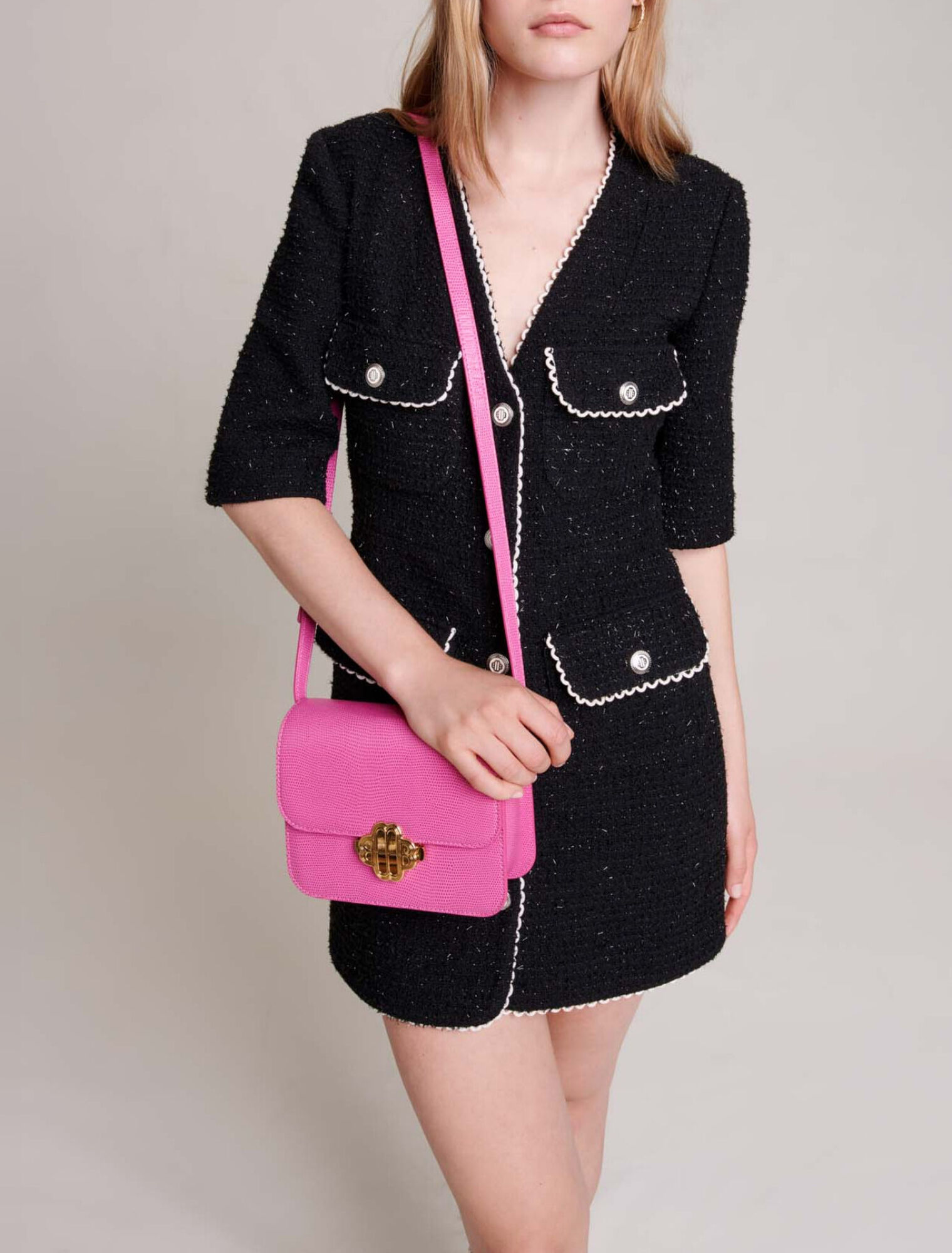 Abito corto in tweed