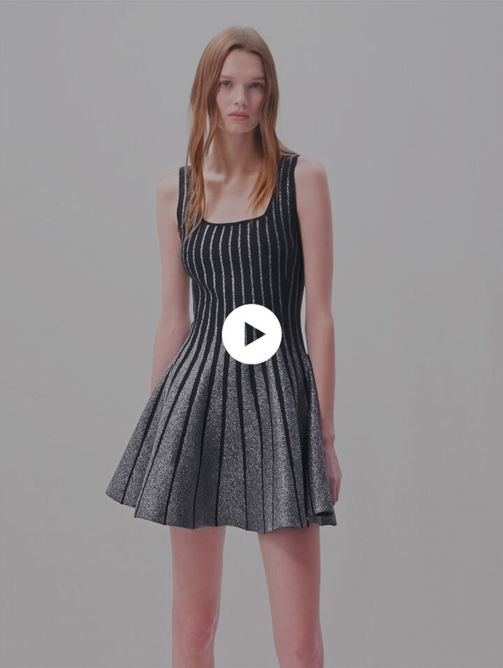 Abito corto in maglia jacquard