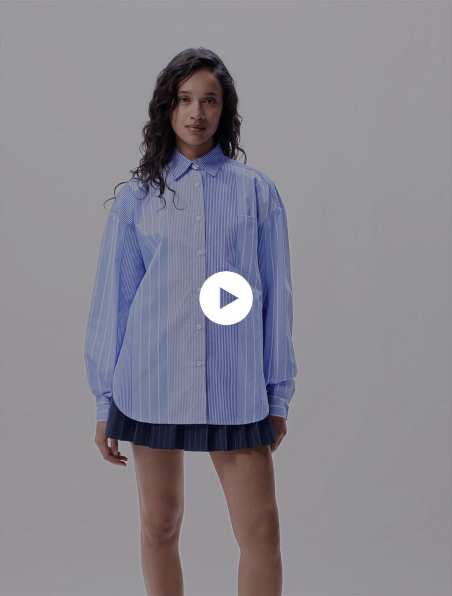 Camicia patchwork a righe 