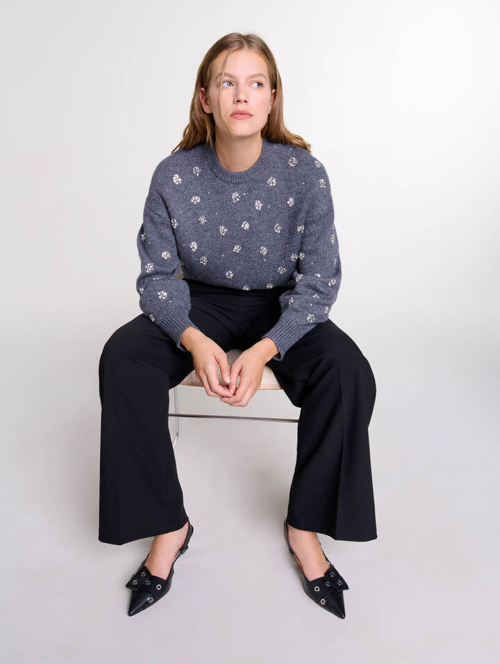 Pantaloni larghi con cintura