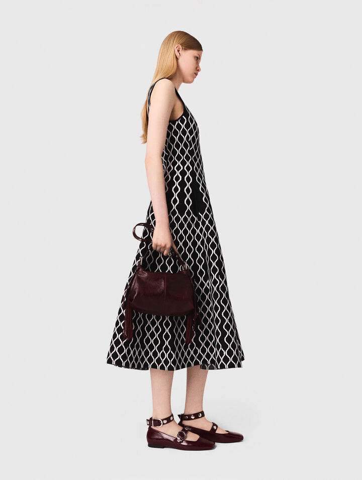 Abito midi in maglia jacquard