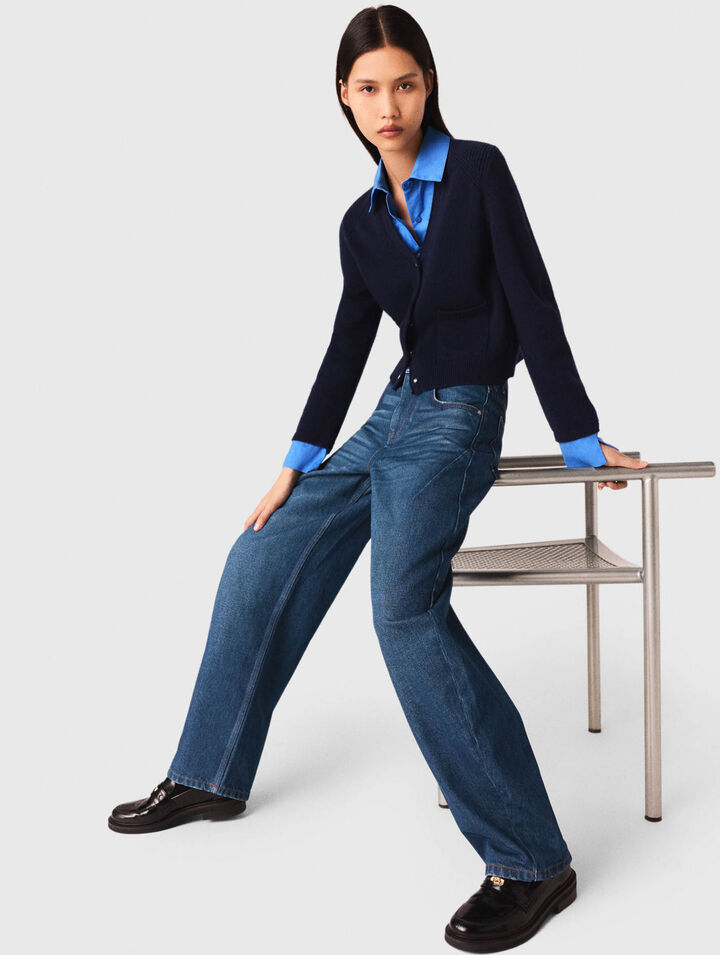 Jeans a palloncino con martingala