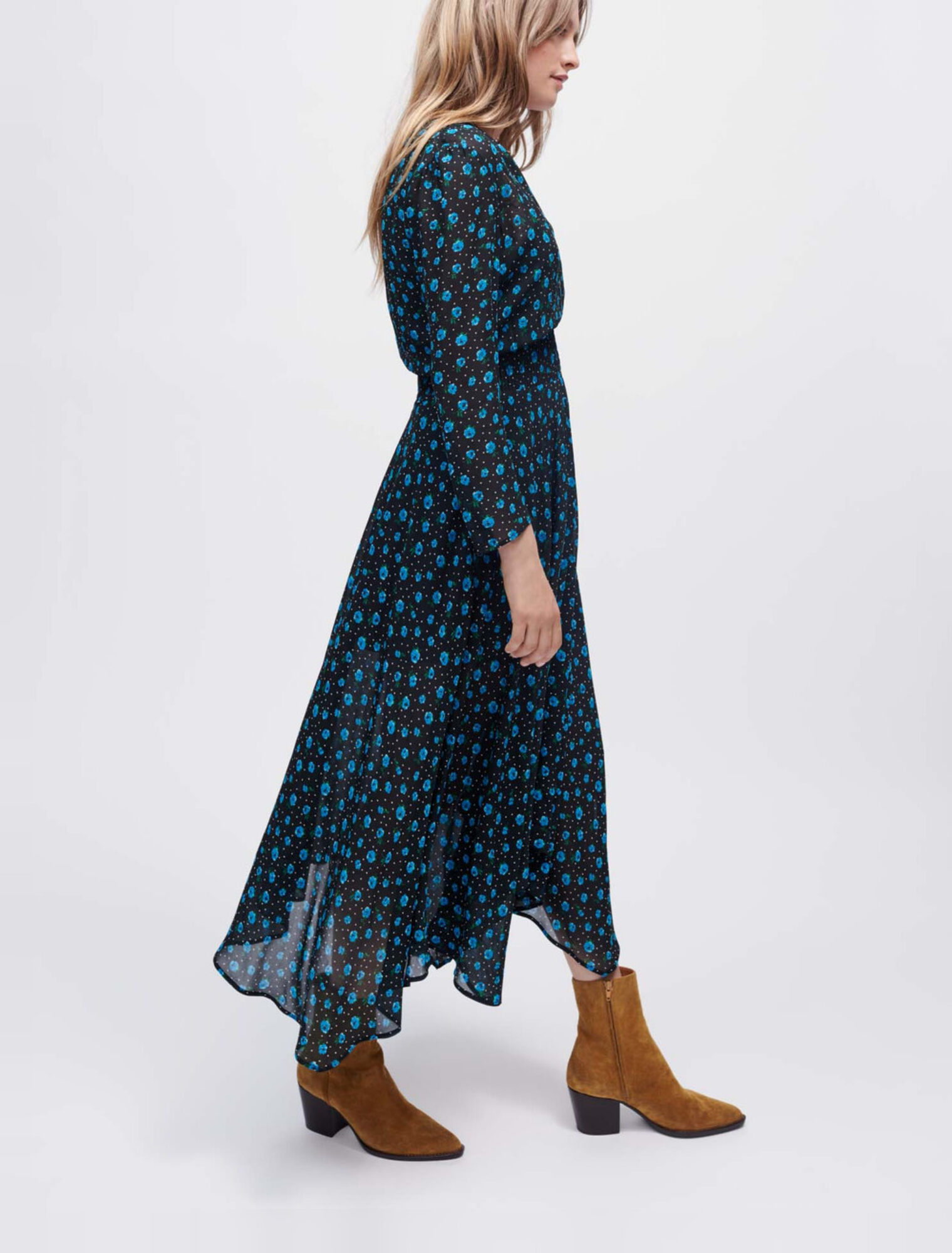 Abito in chiffon leopardato