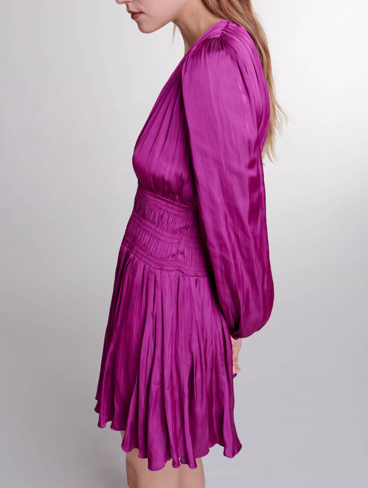 Abito corto satinato