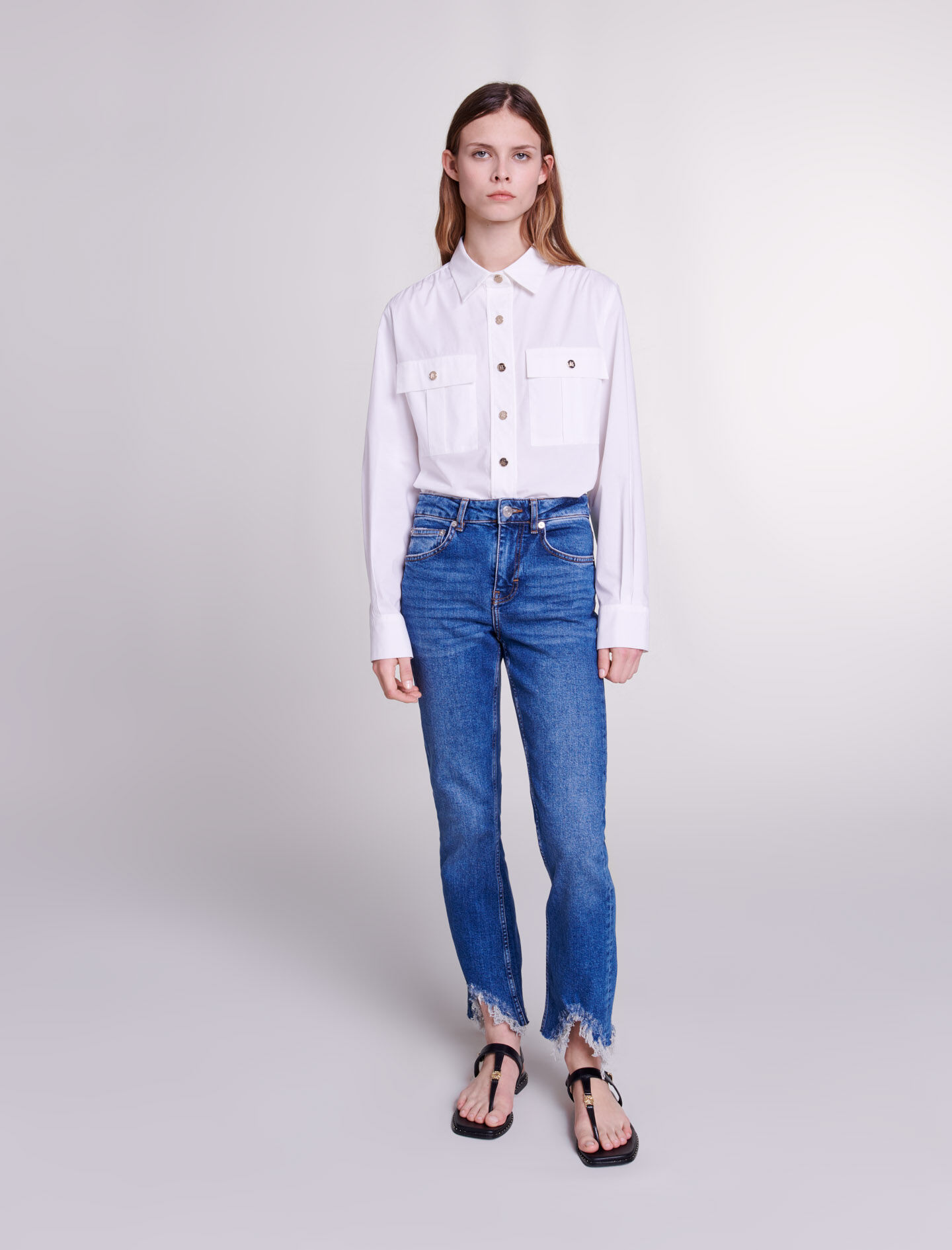 Jeans skinny strappati discount