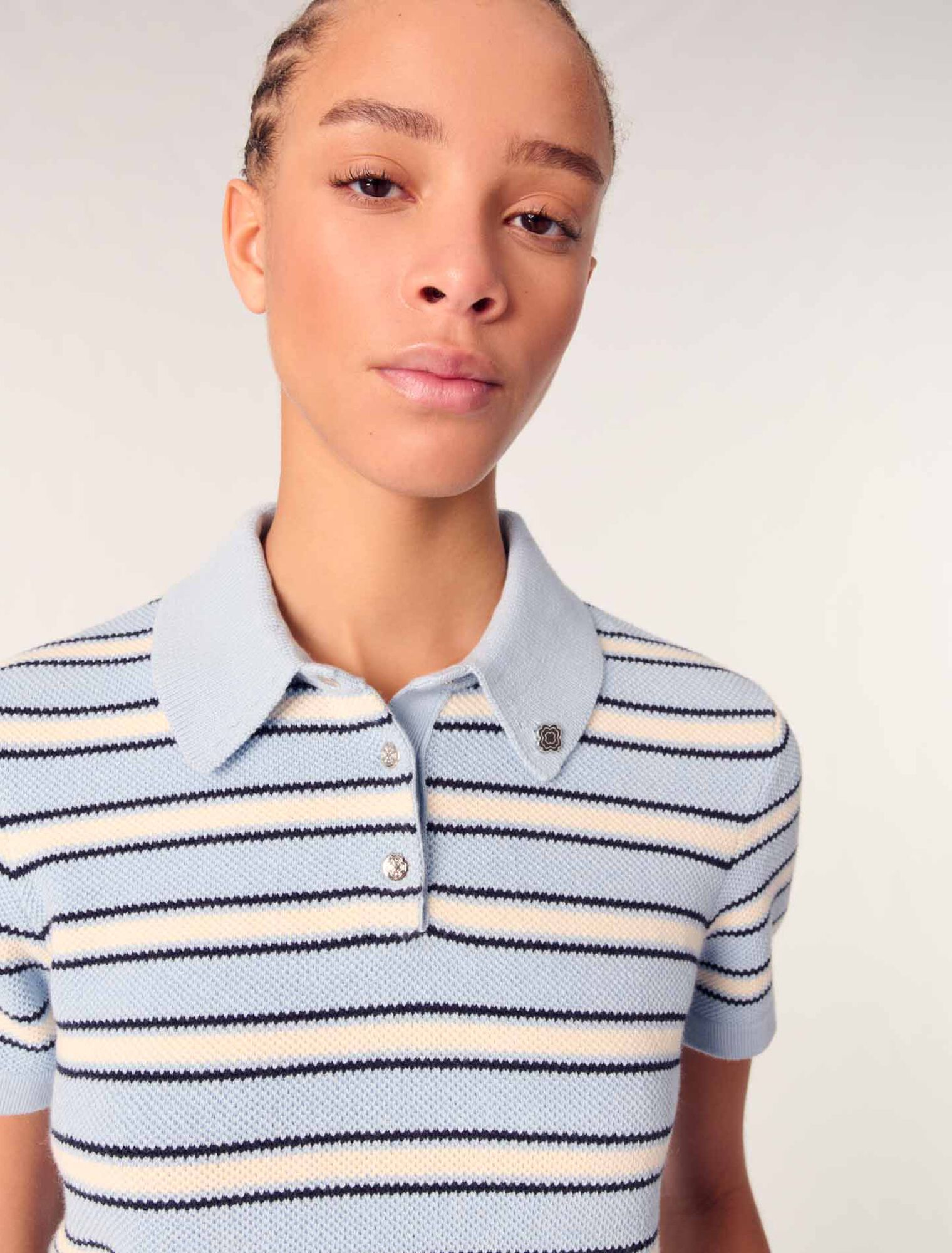 Polo in maglia a righe