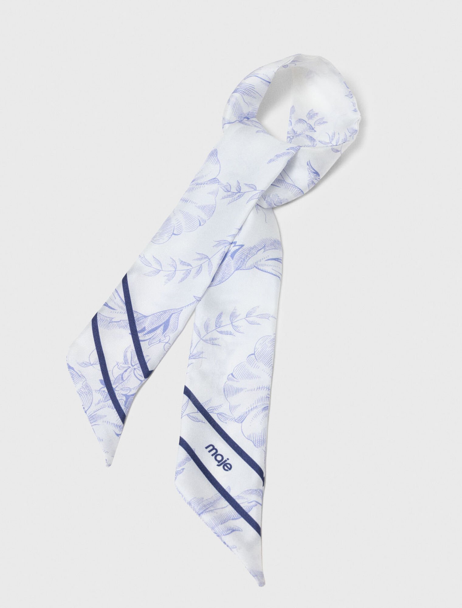 Foulard in seta stampa fiori