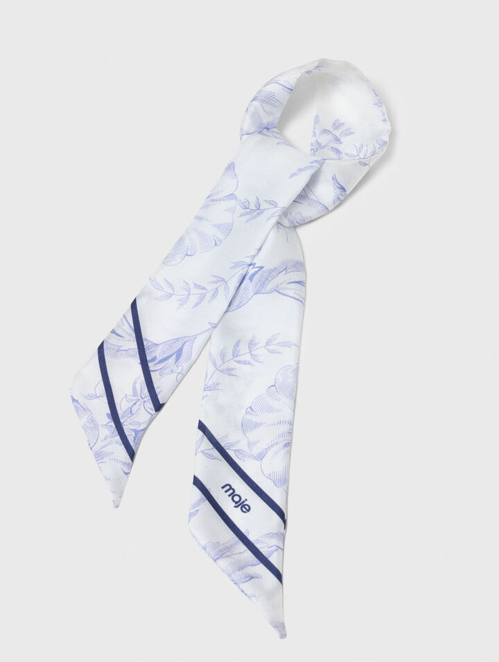 Foulard in seta stampa fiori