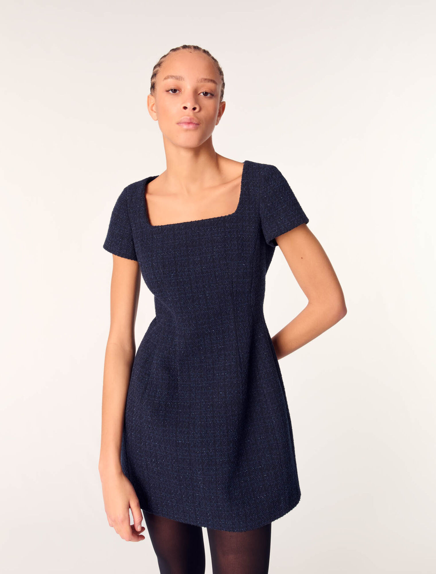 Abito corto in tweed