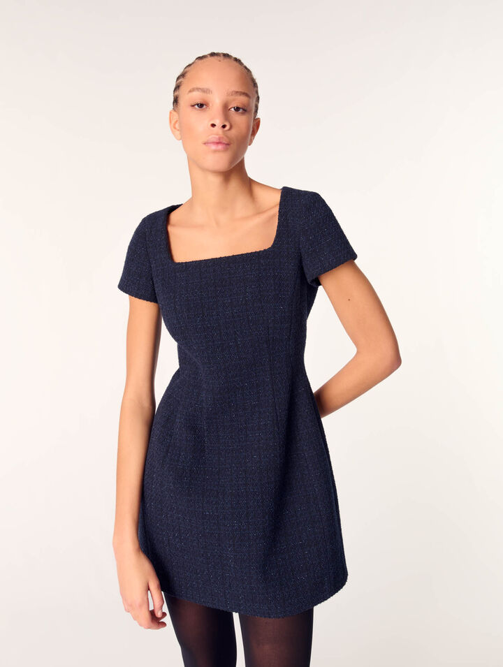 Abito corto in tweed