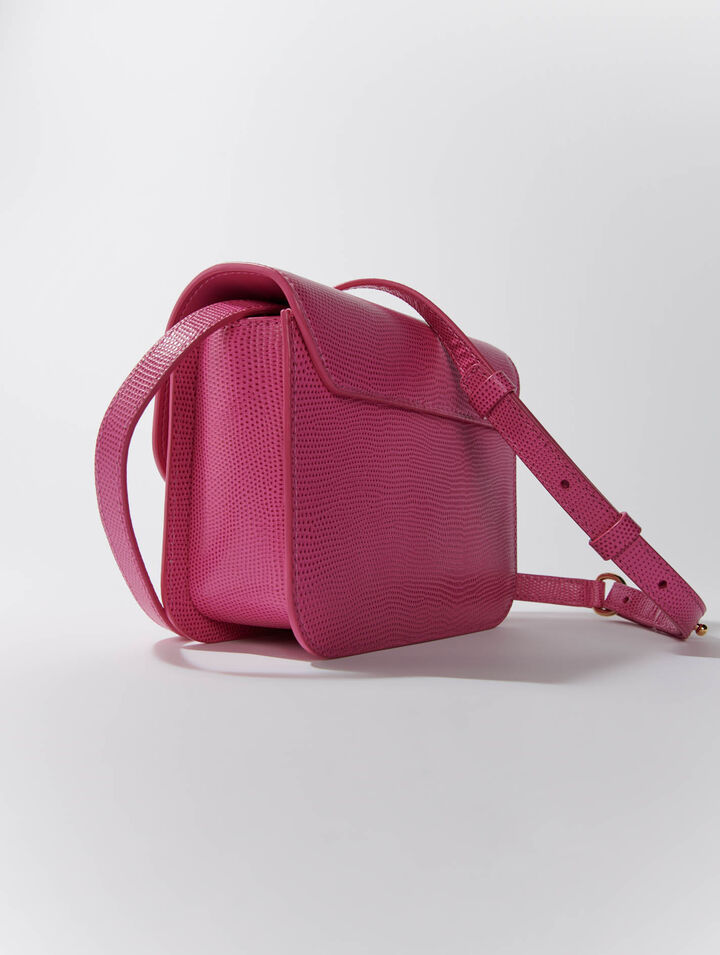 Borsa Clover in pelle effetto lucertola