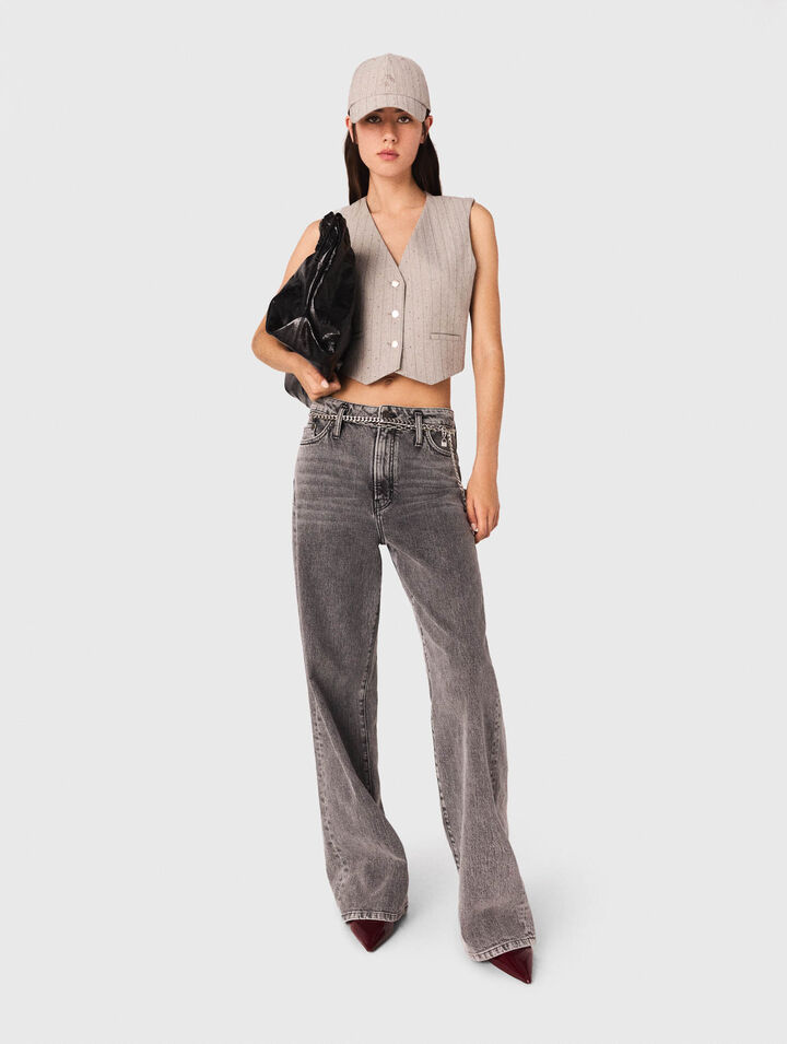Panciotto da tailleur con strass
